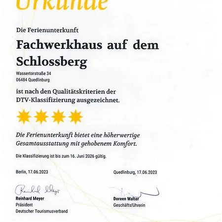 Fachwerkhaus Auf Dem Schlossberg Hébergement de vacances Quedlinbourg